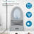 1.1/1.6 GPF Tornado Flush One-Piece Toilet For Bathrooms,Siphonic S-Trap 12",Elongated Bowl With Soft Close Seat,Powerful Dual Flush MAP 1000G,Comfort Chair Seat ADA Height 17"-120638405