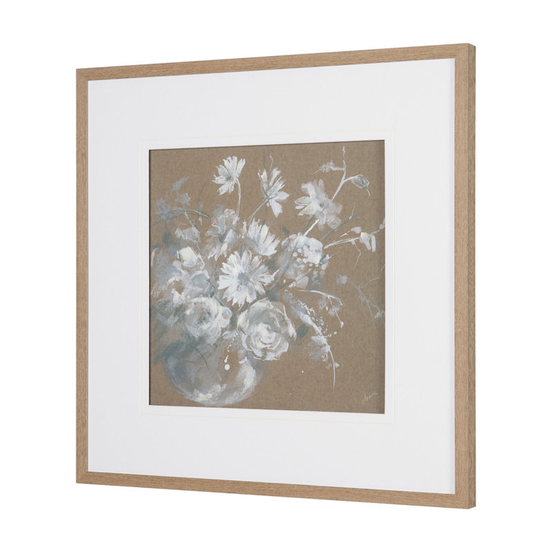 Visanda Flowers II By Studio, Estampe encadrée avec passe-partout Fleurs fraîc
