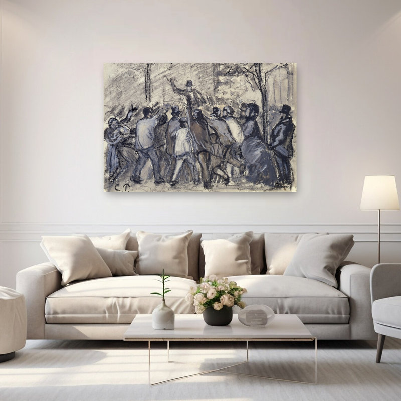 Urban Uprising In Paris, 1870 Contemporary Architecture City Wall Art Print, 101.6cm H x 152.4cm W
