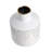 D5.9X7.9" Round White/Gold Vase