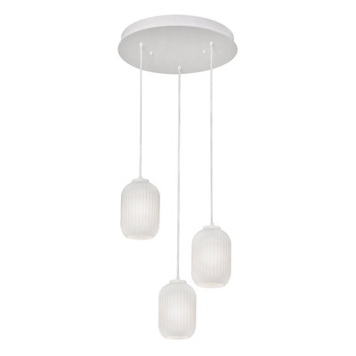Darval 3 - Light White Cluster Pendant