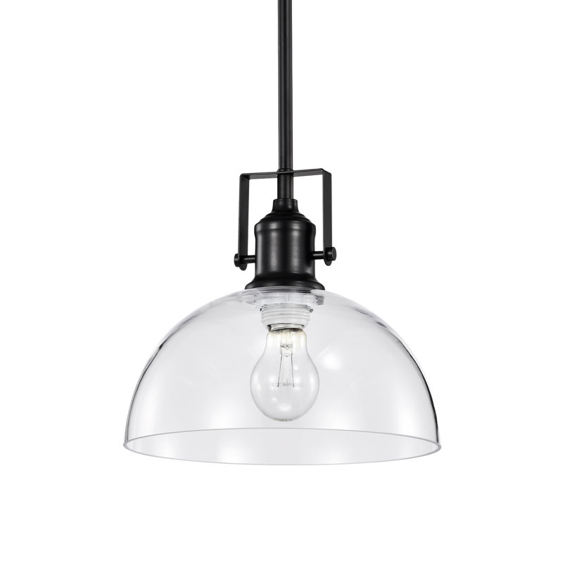 Borovno 1 - Light Matte Black Dome Pendant