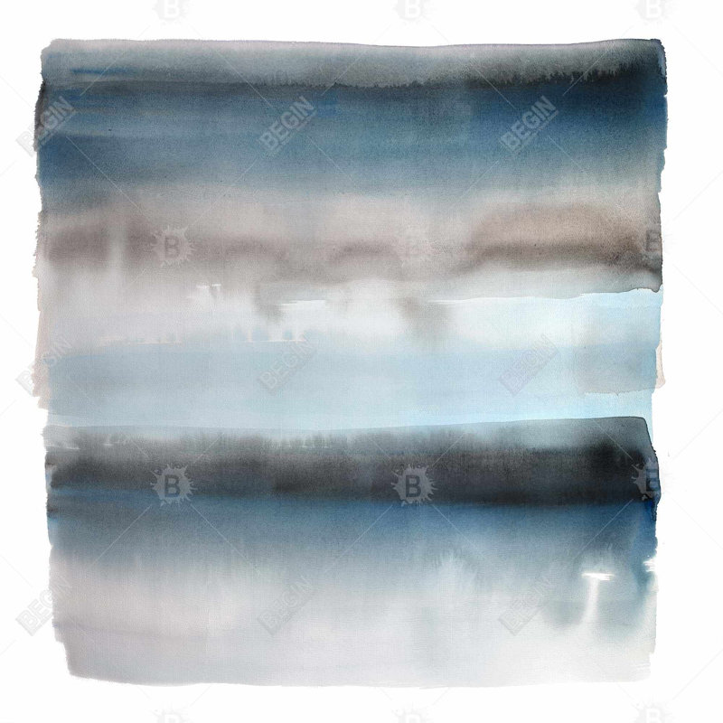 Blue Stripes - Beige Pattern Framed Canvas for Home Decor