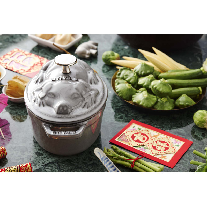 Staub Cast Iron 1.06-qt Pig Cocotte