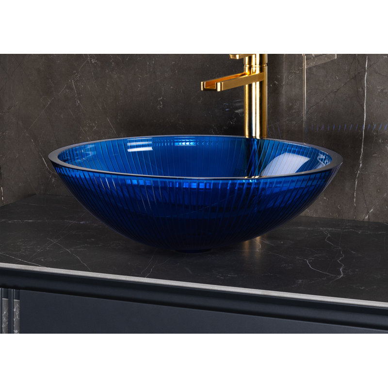 Lina 20'' L Bathroom Sink, Otter Blue