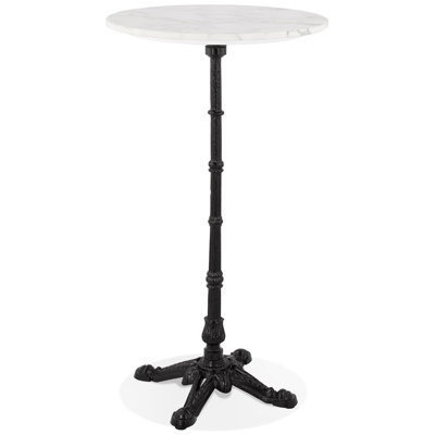 Myatt Round Stone Top Metal Base Dining Table