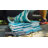 Coastal Striped Modern Waterproof, Fade Resistant, Reversible - Recycled Plastic - Patio Balcony Deck - Brittany Stripe Blue/White-1580725767-1580725760