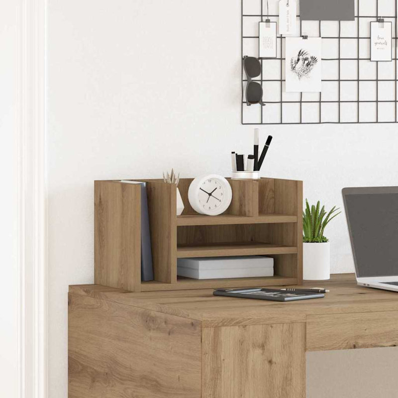 Manufactured Wood Desk Organiser, Black Oak