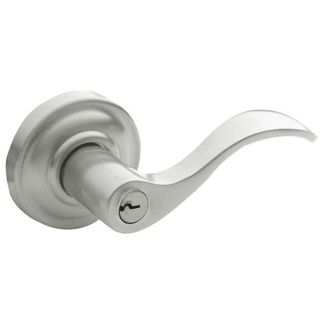 Wave Keyed (Entry) Door Lever with Rosette