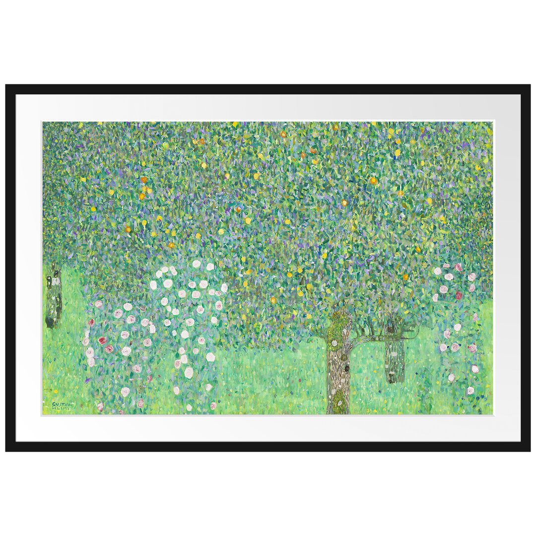 Gerahmter Kunstdruck Roses Under Trees von Gustav Klimt