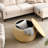 Round Storage Ottoman, 2 In 1 Function, Work As End Table And Ottoman-1194403414