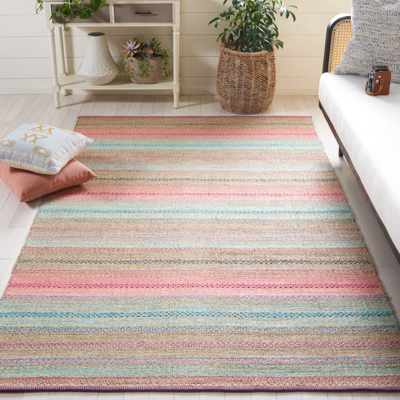 Montauk Flat Weave Cotton Striped Rug, Rectangle 4' x 6'
