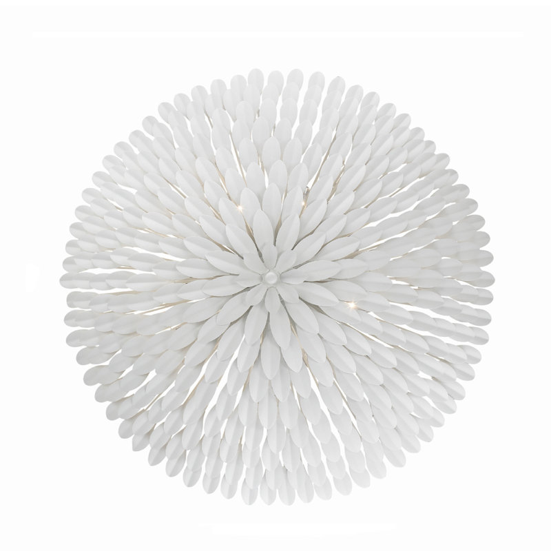 Broche 6 Light Semi Flush Mount, 6'H x 24.5"W 24.5"D, Matte White, 6 Lights