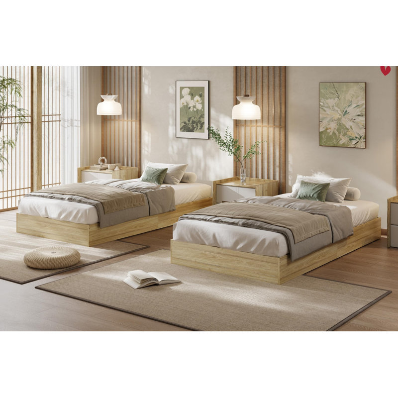 Lit plateforme Wood, Simple / Burlywood