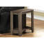 Table de salon - Finition stratifiée taupe, coin bureau foncé pour plus d'efficacité