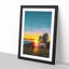 Sunrise Behind the Trees in Abstract - Picture Frame Graphic Art Print-55727637-55727633