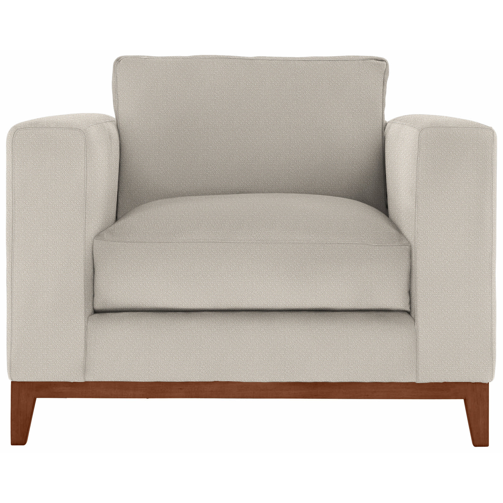 Noel Upholstered Armchair, Cream Boucle 1146-002, Tobacco Distressed