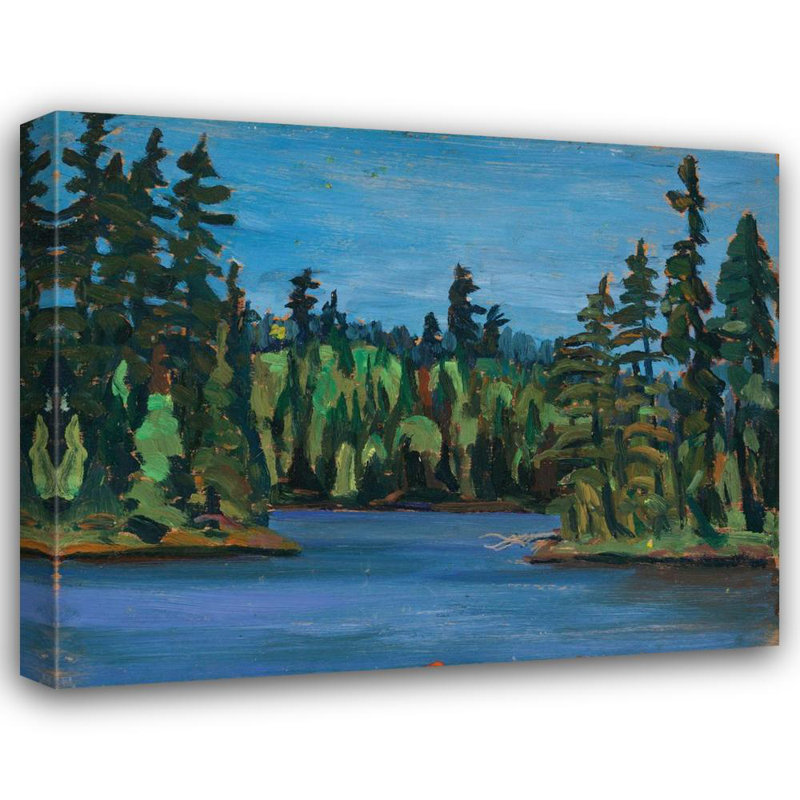 "Near Temagami" par Sir Frederick Grant Banting - Art mural sur toile tendue avec châssis, H 24 po x l 17 po