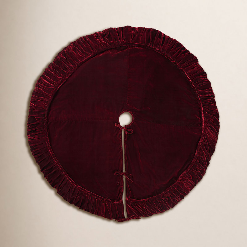 Plush Treeskirt, 72" W, Wine