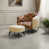 Beige/Cream Yellow Linen Blend/Faux Leather selected