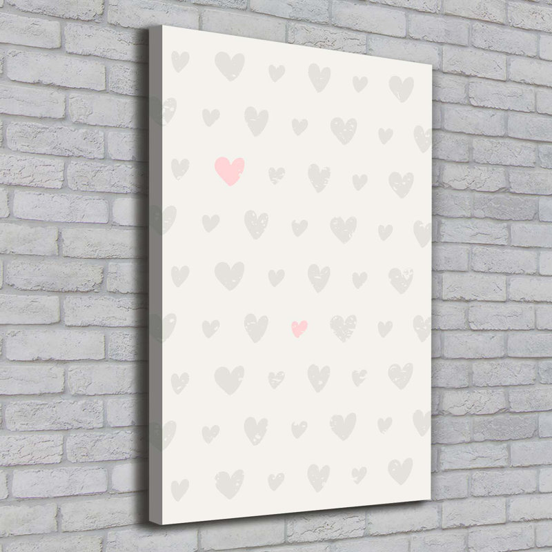 Hearts Background - Wrapped Canvas Print