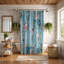 Rideau de douche standard 1 pièce Shabby Blue Florals-484791299