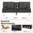 65" Futon Sofa Bed, Faux Leather Convertible Futon Couch with Removable Armrests, Loveseat Futon Sleeper Recliner for Living Room with 2 Cup Holders-648311320