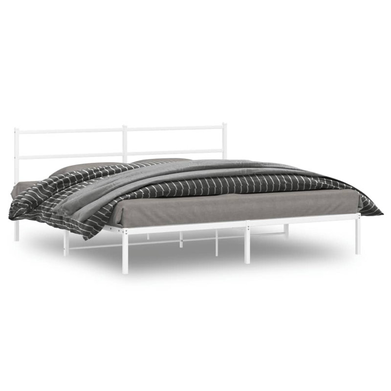 Bed Frame, Super King (6'), White