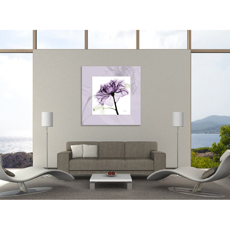 «Purple Rose 2», toile tendue par Albert Koetsier, H 18 po x l 18 po x P 1,5 po