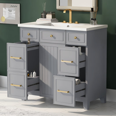 Meuble-lavabo simple 36 po avec comptoir