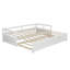 Lit de jour extensible avec lit gigogne, lit de jour en bois avec lit gigogne