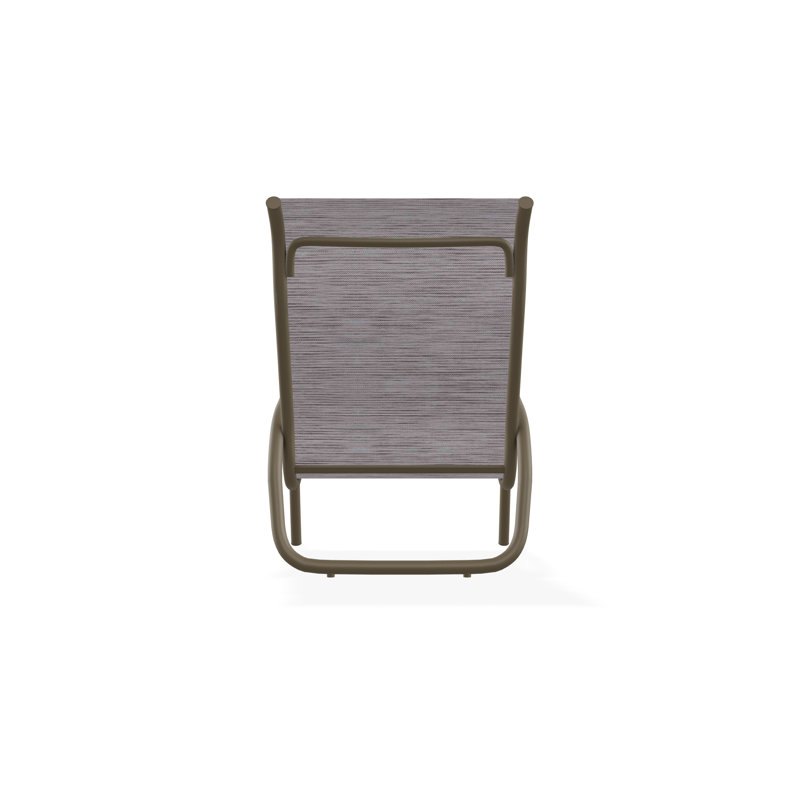 Chaise longue de jardin empilable en aluminium Gardenella, Bois de plage, Fossile