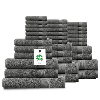 Ensemble de serviettes de bain 100% coton 100% coton luxueusement moelleux Certifié GOTS et OEKO-TEX