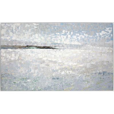«White Field» par Lisa Cuscuna, peinture sur toile à cadre flottant