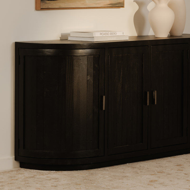 Nicola 71'' W Solid Wood Sideboard, Black