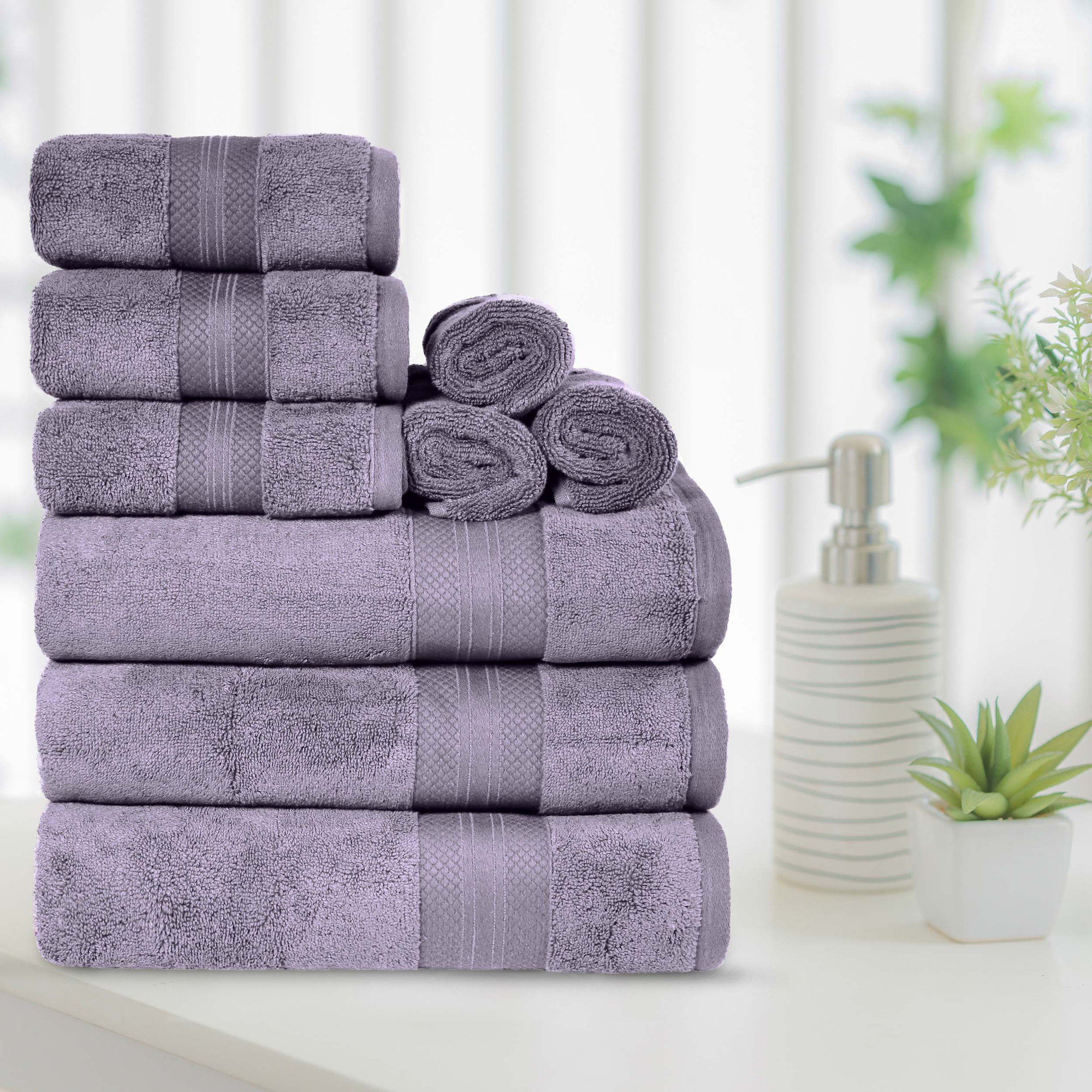 Finnian Ultra-Plush Heavyweight, 100% Turkish Towel Collection, Wisteria, 9 Piece Towel Set