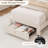 Twin Bed Frame with Storage Drawer, Upholstered LED Bed Frame with Chic Double Wavy Headboard, Cute Velvet Platform Bed Frame, Solid Wood Slats Support, No Box Spring Needed, White-1309734837