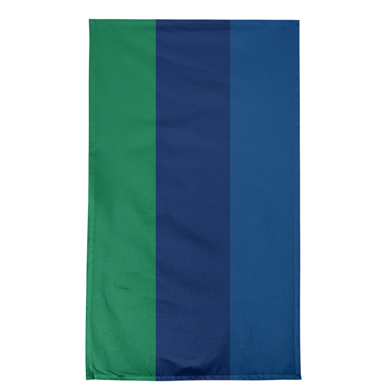 Anaheim Stripe Tea Towel Kitchen Towel, Poly Twill, Green/Blue/Dark Blue