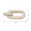 6.5X3X1" Small Decorative Two-Link Marble Chain With Elegant Cream Finish