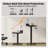 Electric Height Adjustable Standing Desk With Power Outlet And Led Light , Home Office Desk with Large Monitor Shelf-117664310