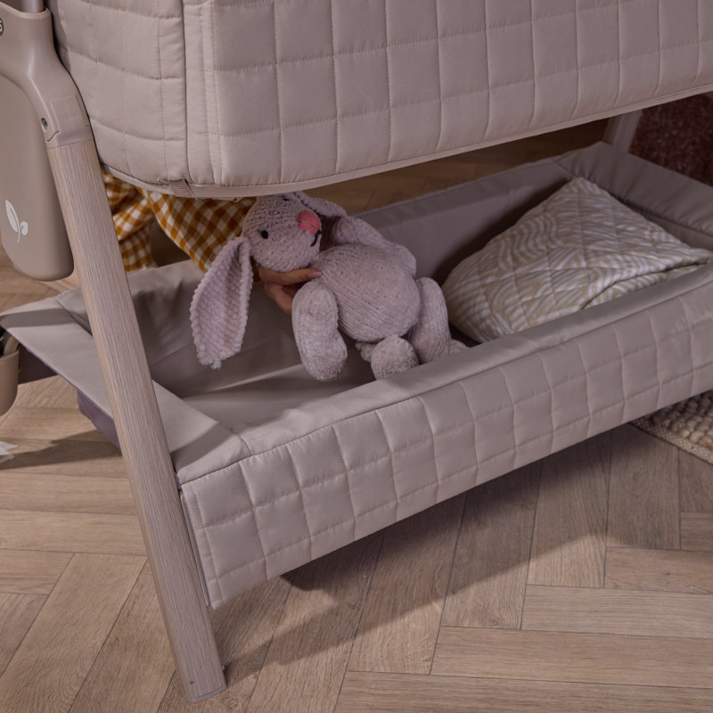 Tutti Bambini CoZee Sense Bedside Crib, Soft Walnut / Cocoa