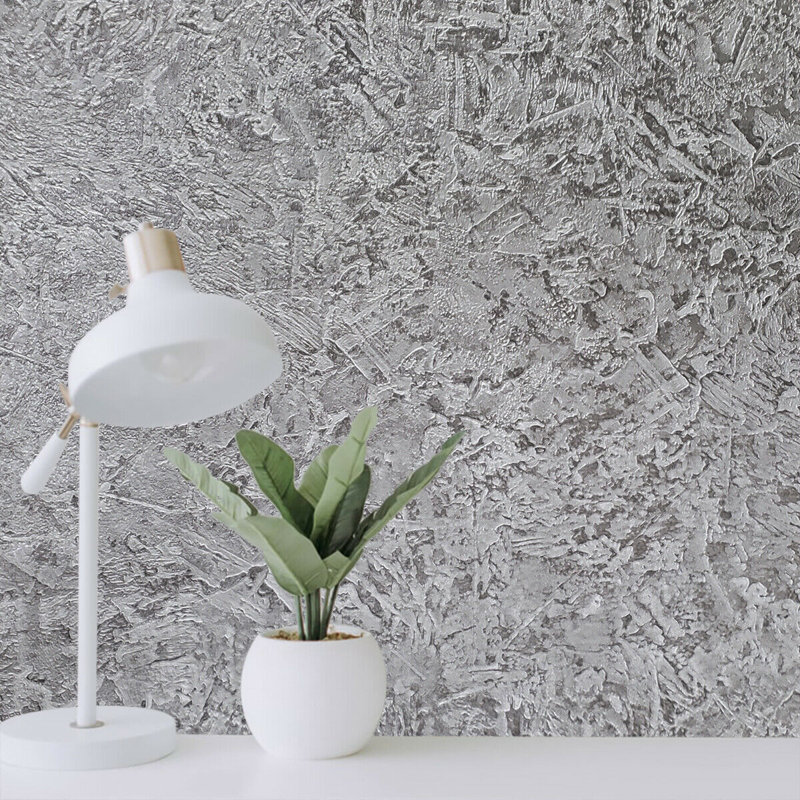 Papier peint texturé gris anthracite