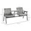 Ganzi Wooden Garden Loveseat Bench 2-Seater Grey