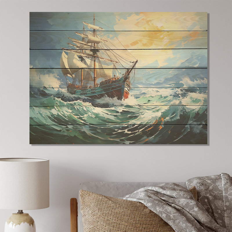 The Pirate Boat Odyssey's Voyage III - Classiques sur bois, H 24 po x l 32 po