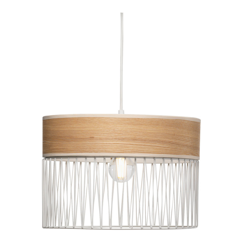 Letendre 1 - Light Wood/Clear Cylinder Pendant