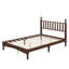 Lit plateforme double en bois avec tête de lit de style gourde-1029310930
