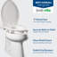 Assurance 3" Raised Toilet Seat for Seniors, Clean Shield Guard, Secure Hinges, Elongated, White