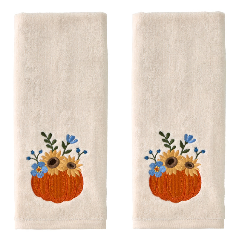PUMPKIN BOUQUET EMB HAND-NATURAL