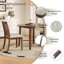 Ensemble de table de salle à manger 3 pièces pour 2 personnes, 1 table de salle à manger pliante en bois, 2 chaises rembourrées à support ergonomique-49811769
