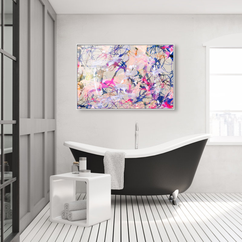Jungle Walk Canvas Abstract Print by Oliver Gal, Black Frame, 15 x 10, 21"H x 31"W, Acrylic Glass